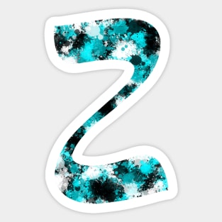 Paint Splash Letter Z Sticker